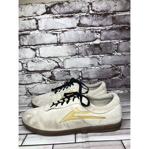 Lakai Cambridge Beige Suede Blue Tan Fabric Low Lace Up Sneakers Sz 11M US/45EU